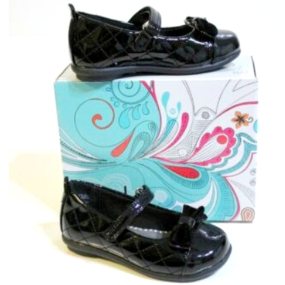 Rachel Black Mary Jane Dress Shoes Girl Size 7